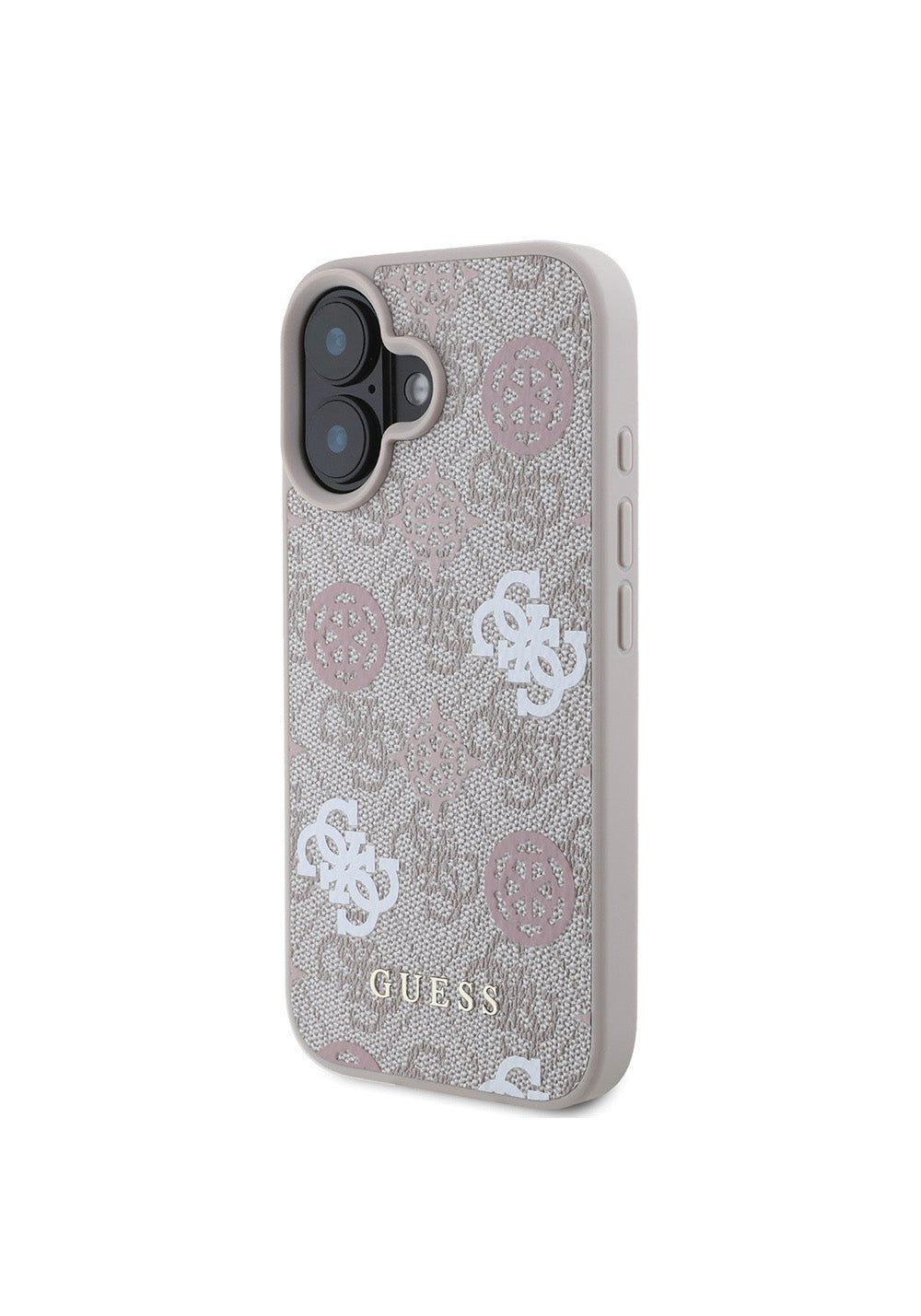 Apple iPhone 16 Plus Kılıf Guess Orijinal Lisanslı Manyetik Şarj Uyumlu 4G Desenli Yazı Logolu Peony Kapak