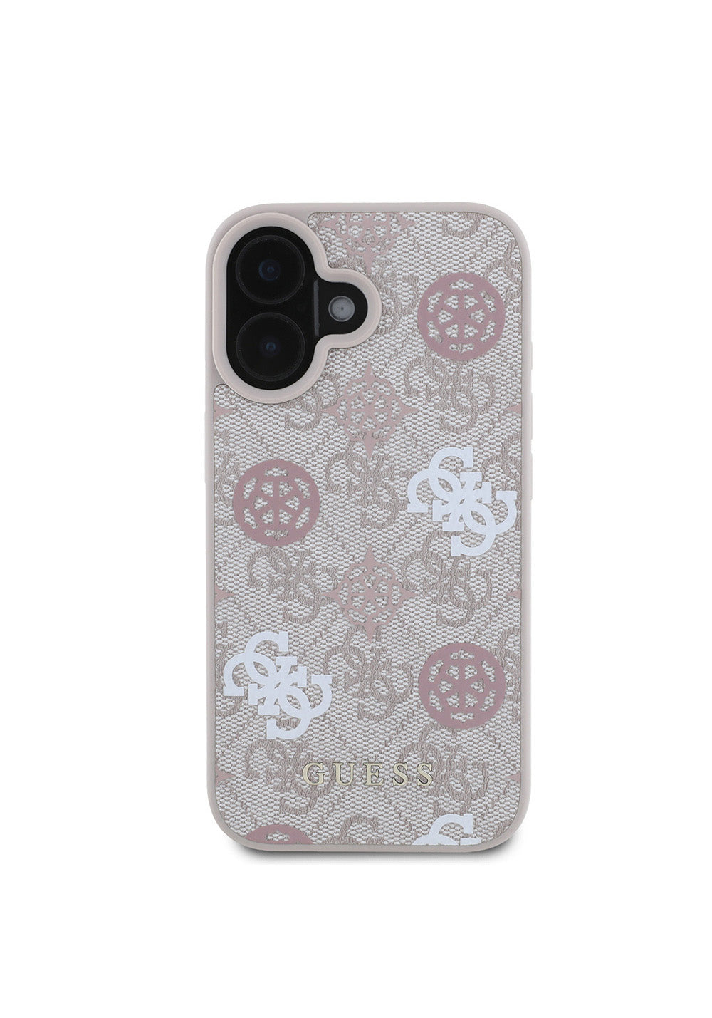 Apple iPhone 16 Plus Kılıf Guess Orijinal Lisanslı Manyetik Şarj Uyumlu 4G Desenli Yazı Logolu Peony Kapak