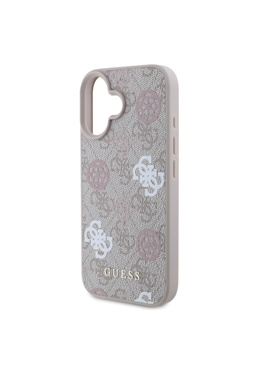 Apple iPhone 16 Plus Kılıf Guess Orijinal Lisanslı Manyetik Şarj Uyumlu 4G Desenli Yazı Logolu Peony Kapak