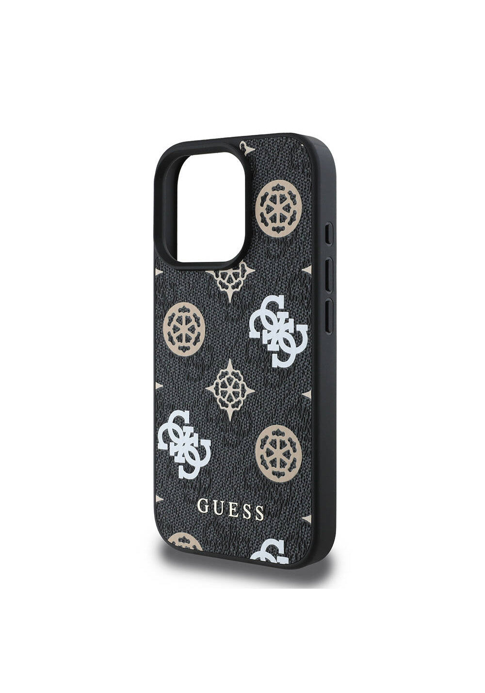 Apple iPhone 16 Pro Kılıf Guess Orijinal Lisanslı Manyetik Şarj Uyumlu 4G Desenli Yazı Logolu Peony Kapak