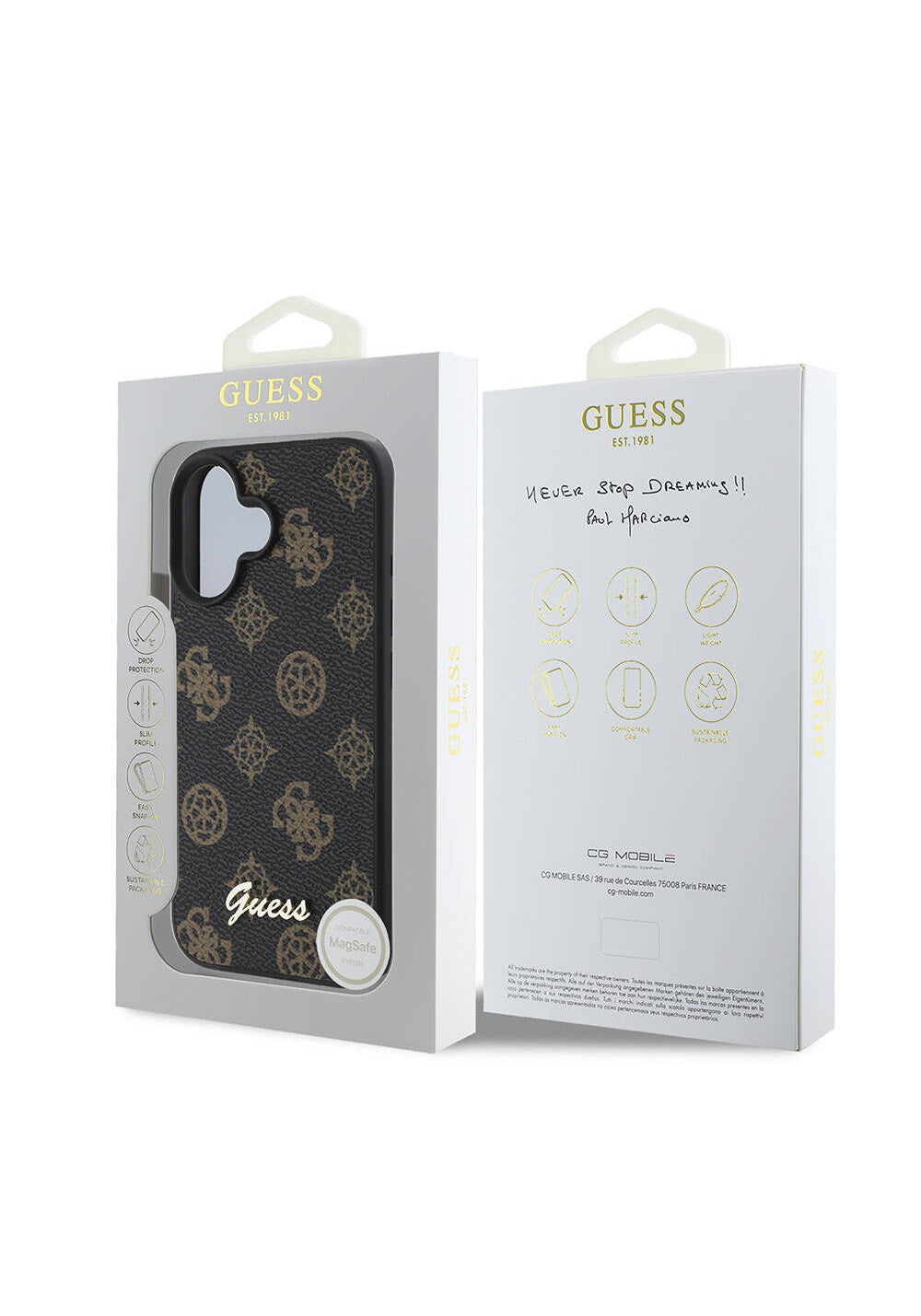 Apple iPhone 16 Plus Kılıf Guess Orijinal Lisanslı Manyetik Şarj Uyumlu Yazı Logolu Peony Kapak