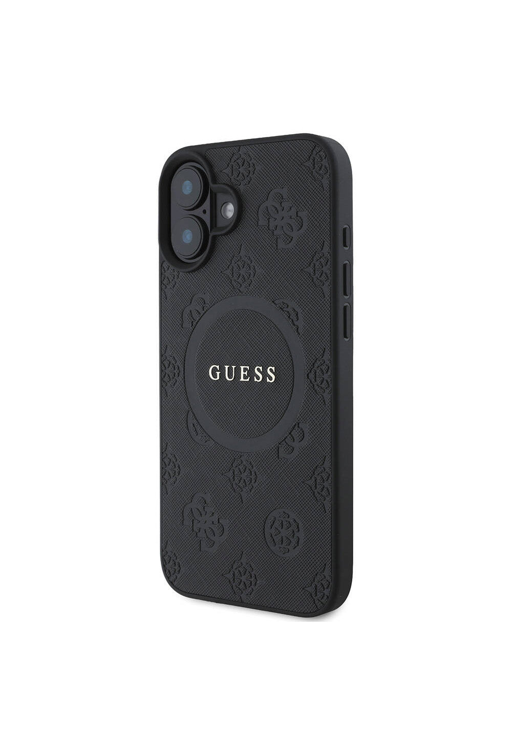 Apple iPhone 16 Plus Kılıf Guess Orijinal Lisanslı Manyetik Şarj Uyumlu Yazı Logolu Saffiano Peony Kapak