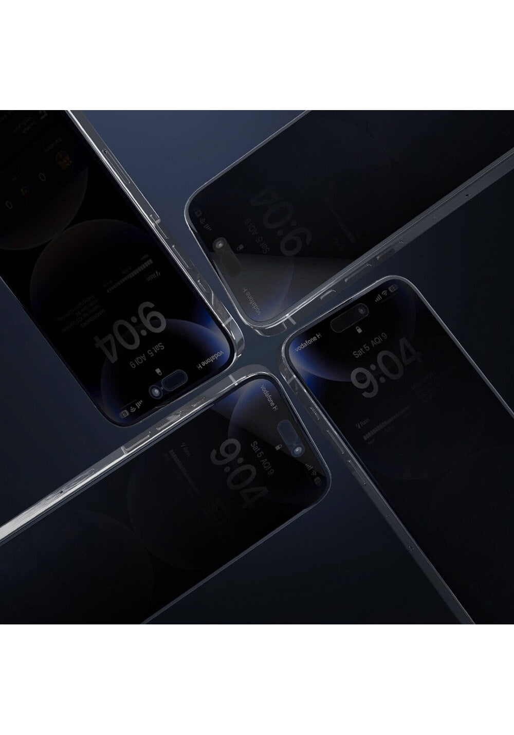 Apple iPhone 16 Pro Wiwu GT-015 Özellikli Çok Katmanlı Temperli iPrivacy Cam Ekran Koruyucu 10'lu Paket