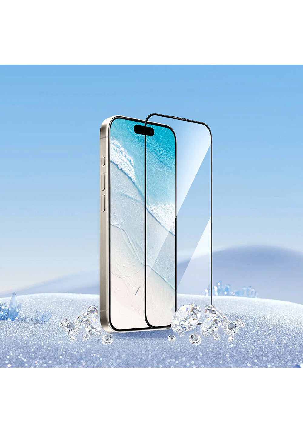 Apple iPhone 16 Pro Wiwu GT-017 Safir Kaplama Çizilmeye Dayanıklı Temperli Cam Ekran Koruyucu