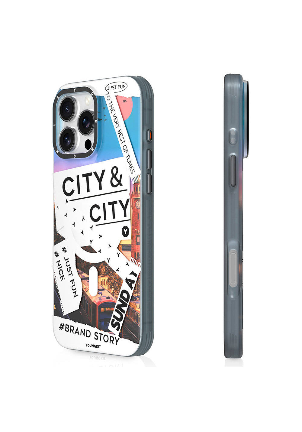Apple iPhone 16 Pro Kılıf Manyetik Şarj Uyumlu Youngkit A-City Serisi Kapak