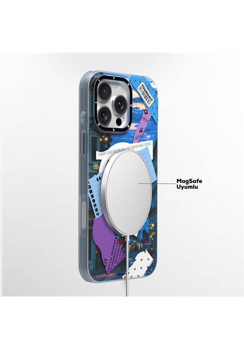 Apple iPhone 16 Pro Kılıf Manyetik Şarj Uyumlu Youngkit A-City Serisi Kapak