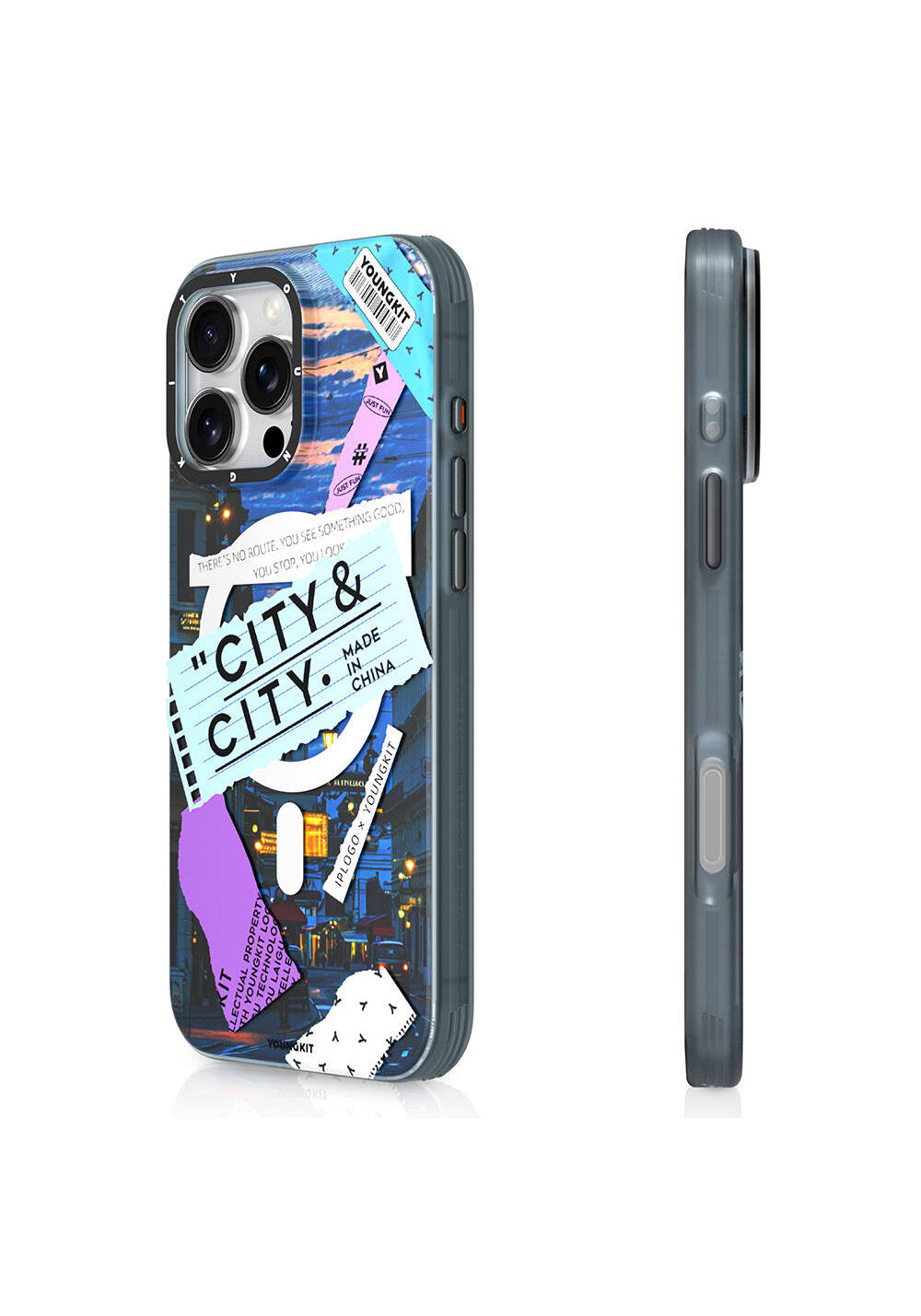 Apple iPhone 16 Pro Max Kılıf Manyetik Şarj Uyumlu Youngkit A-City Serisi Kapak
