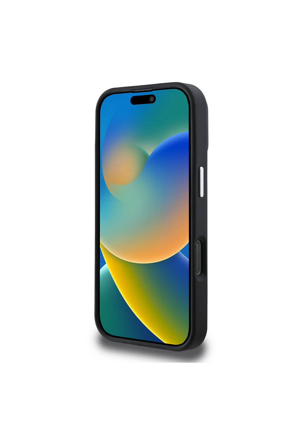 Apple iPhone 16 Pro Kılıf Guess Orijinal Lisanslı Manyetik Şarj Uyumlu Grained Triangle Kapak