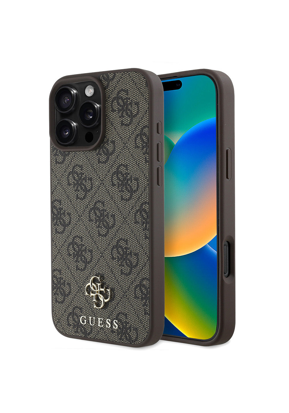 Apple iPhone 16 Pro Kılıf Guess Orijinal Lisanslı Manyetik Şarj Uyumlu Small 4G Classic Kapak