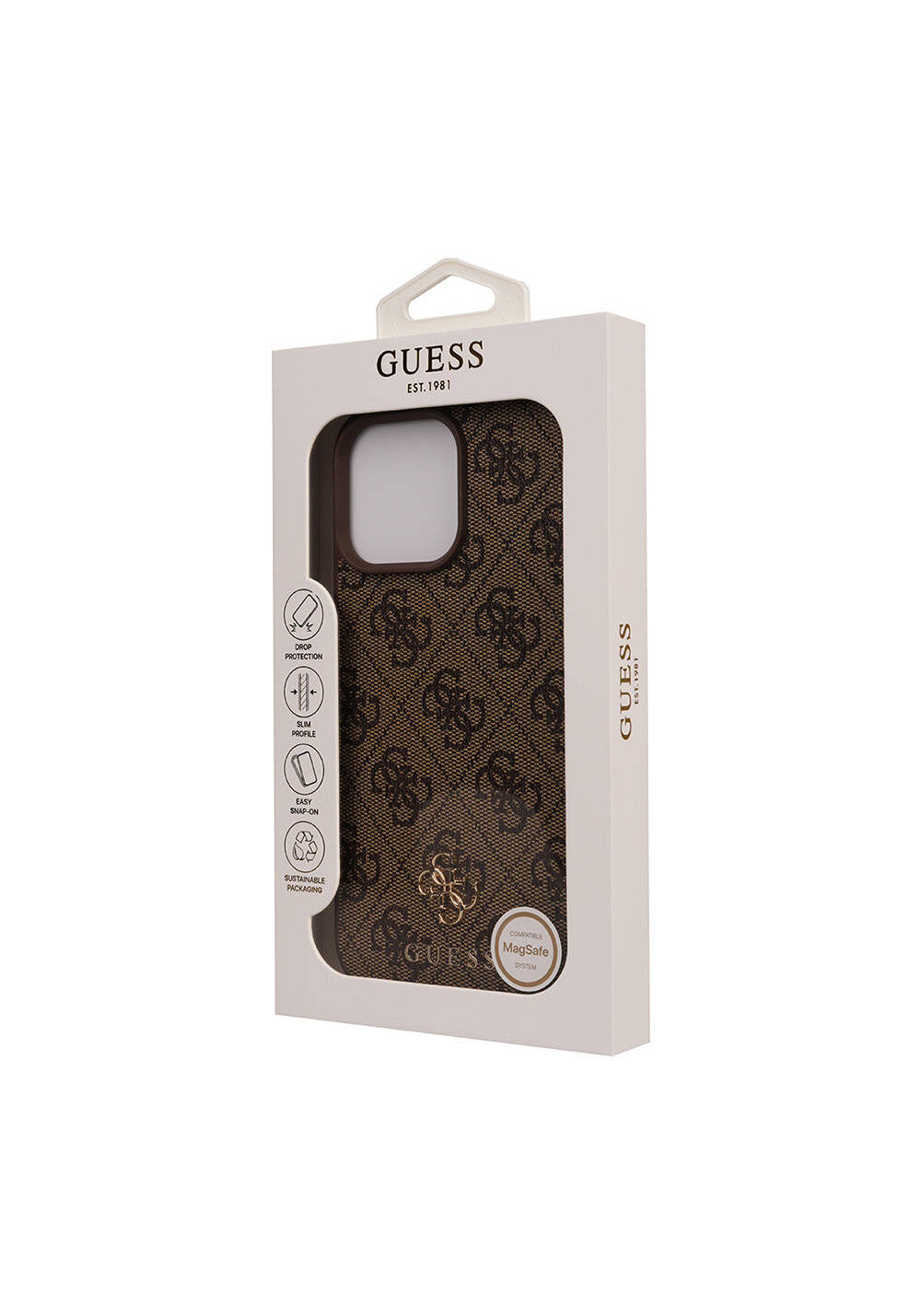 Apple iPhone 16 Pro Max Kılıf Guess Orijinal Lisanslı Manyetik Şarj Uyumlu Small 4G Classic Kapak