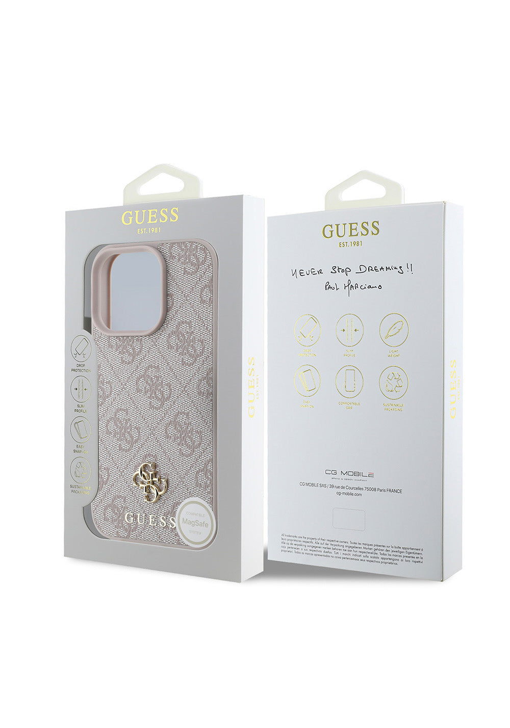 Apple iPhone 16 Pro Max Kılıf Guess Orijinal Lisanslı Manyetik Şarj Uyumlu Small 4G Classic Kapak