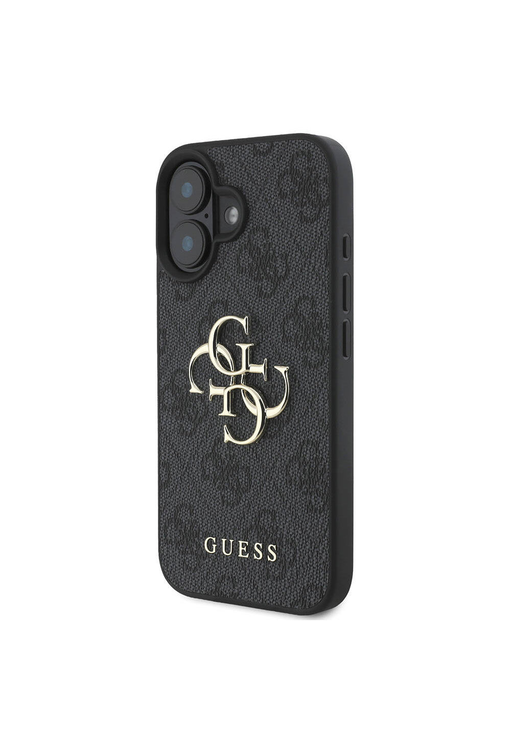 Apple iPhone 16 Plus Kılıf Guess Orijinal Lisanslı PU Deri 4G Desenli Metal Büyük 4G ve Yazı Logolu Kapak