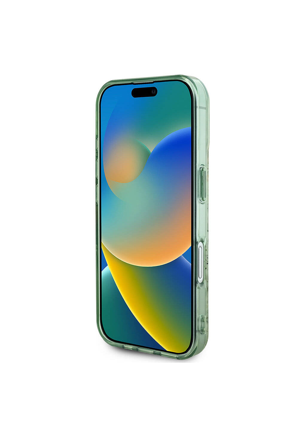 Apple iPhone 16 Kılıf Guess Orijinal Lisanslı Manyetik Şarj Uyumlu IML Baskılı Yazı Logolu Flower Tonal Circle Kapak