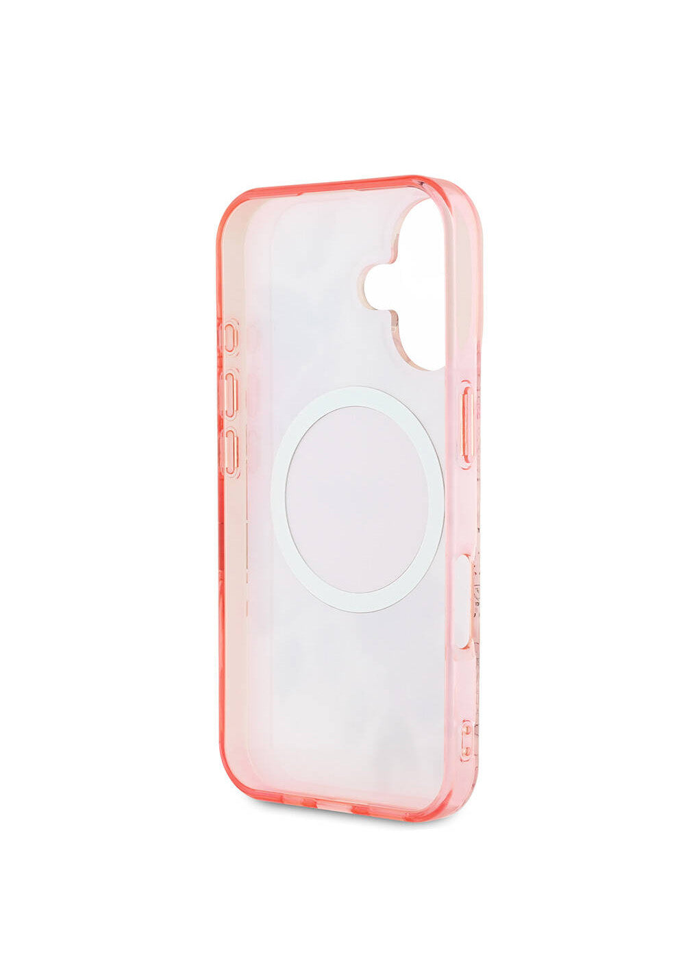 Apple iPhone 16 Kılıf Guess Orijinal Lisanslı Manyetik Şarj Uyumlu IML Baskılı Yazı Logolu Flower Tonal Circle Kapak