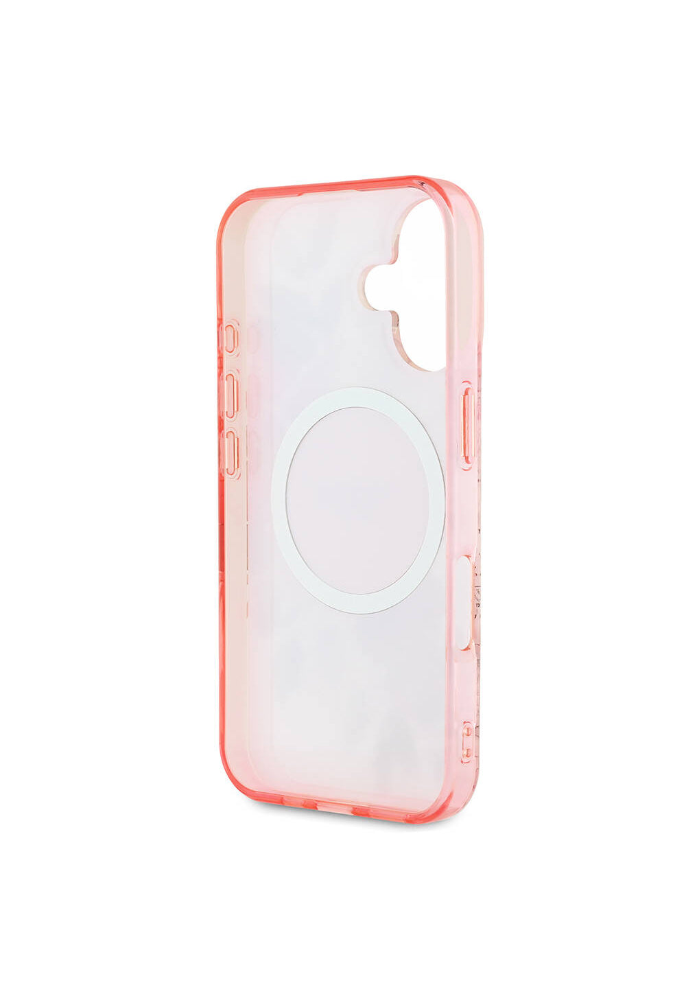 Apple iPhone 16 Plus Kılıf Guess Orijinal Lisanslı Manyetik Şarj Uyumlu IML Baskılı Yazı Logolu Flower Tonal Circle Kapak