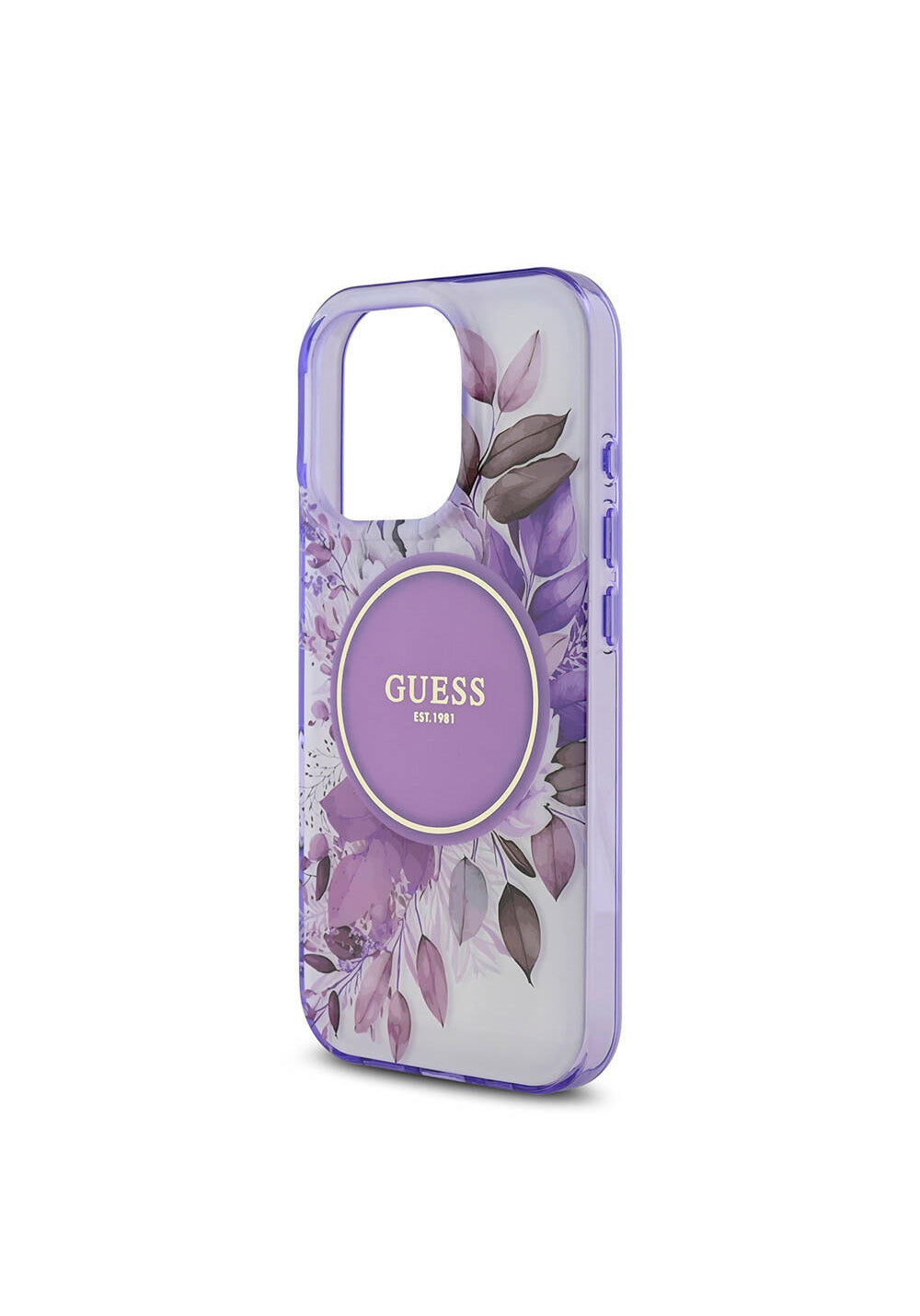 Apple iPhone 16 Pro Kılıf Guess Orijinal Lisanslı Manyetik Şarj Uyumlu Flower Tonal Circle Kapak