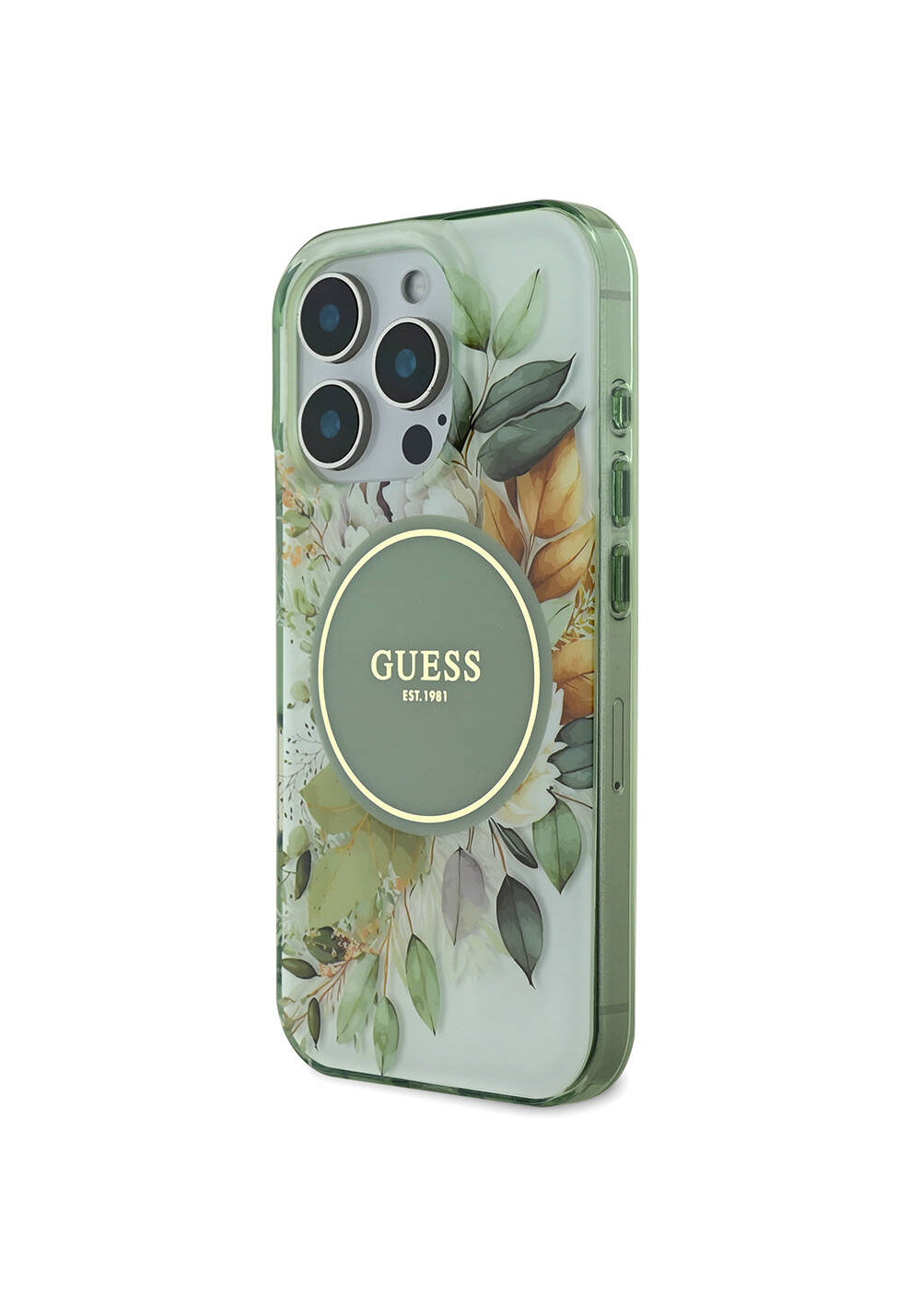 Apple iPhone 16 Pro Max Kılıf Guess Orijinal Lisanslı Manyetik Şarj Uyumlu Flower Tonal Circle Kapak