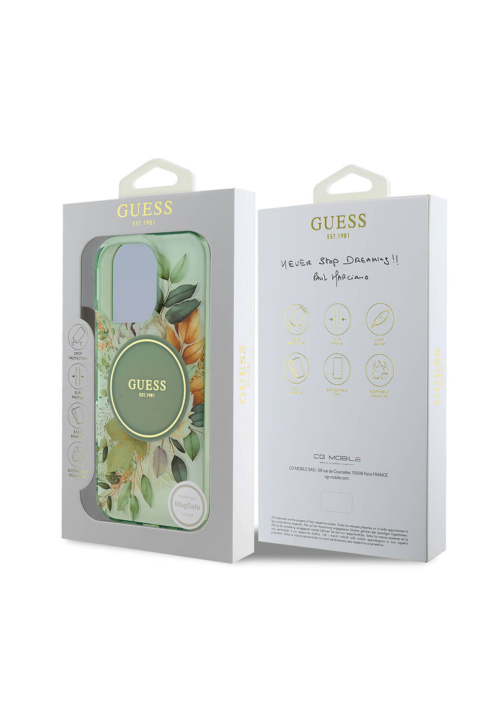 Apple iPhone 16 Pro Max Kılıf Guess Orijinal Lisanslı Manyetik Şarj Uyumlu Flower Tonal Circle Kapak