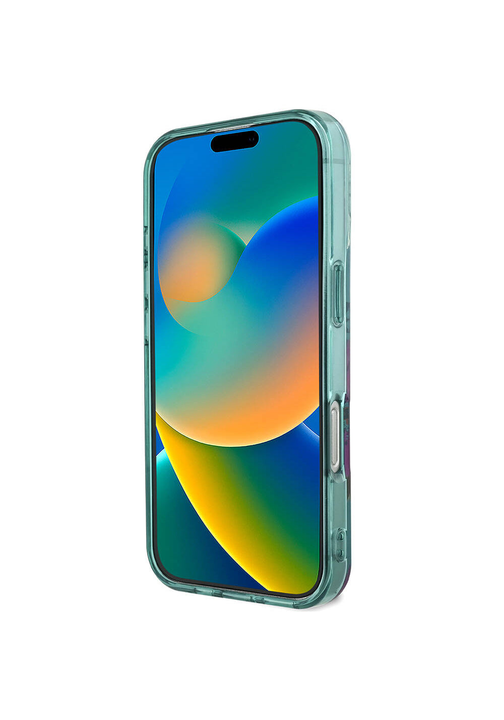 Apple iPhone 16 Pro Kılıf Guess Orijinal Lisanslı Manyetik Şarj Uyumlu Flower Tone On Tone Ring Kapak