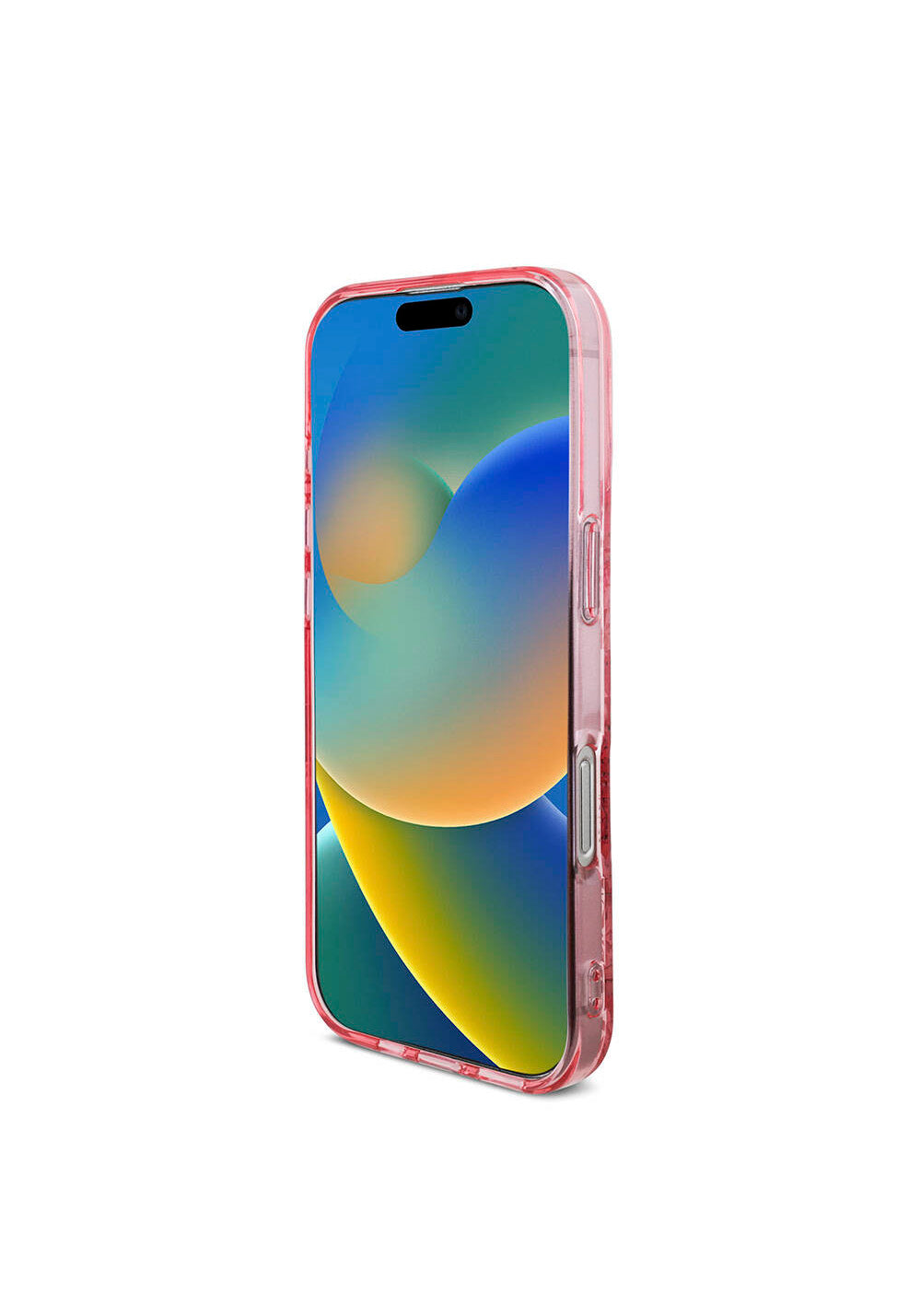 Apple iPhone 16 Pro Kılıf Guess Orijinal Lisanslı Manyetik Şarj Uyumlu IML Baskılı Çiçek İnci Bileklikli Kapak