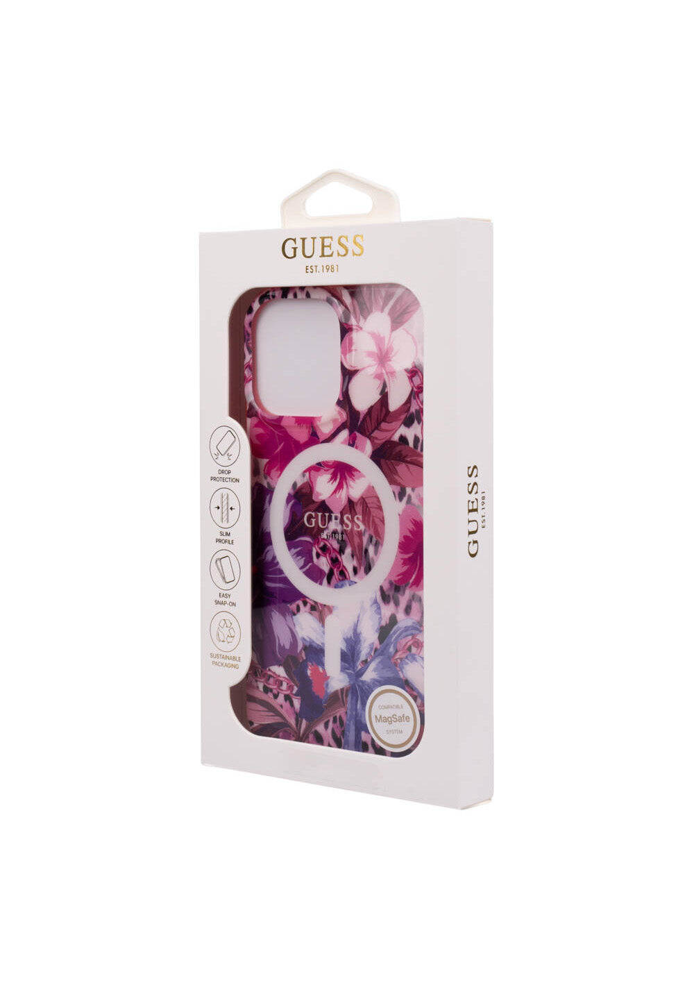 Apple iPhone 16 Pro Max Kılıf Guess Orijinal Lisanslı Manyetik Şarj Uyumlu IML Baskılı Jungle Ring Kapak