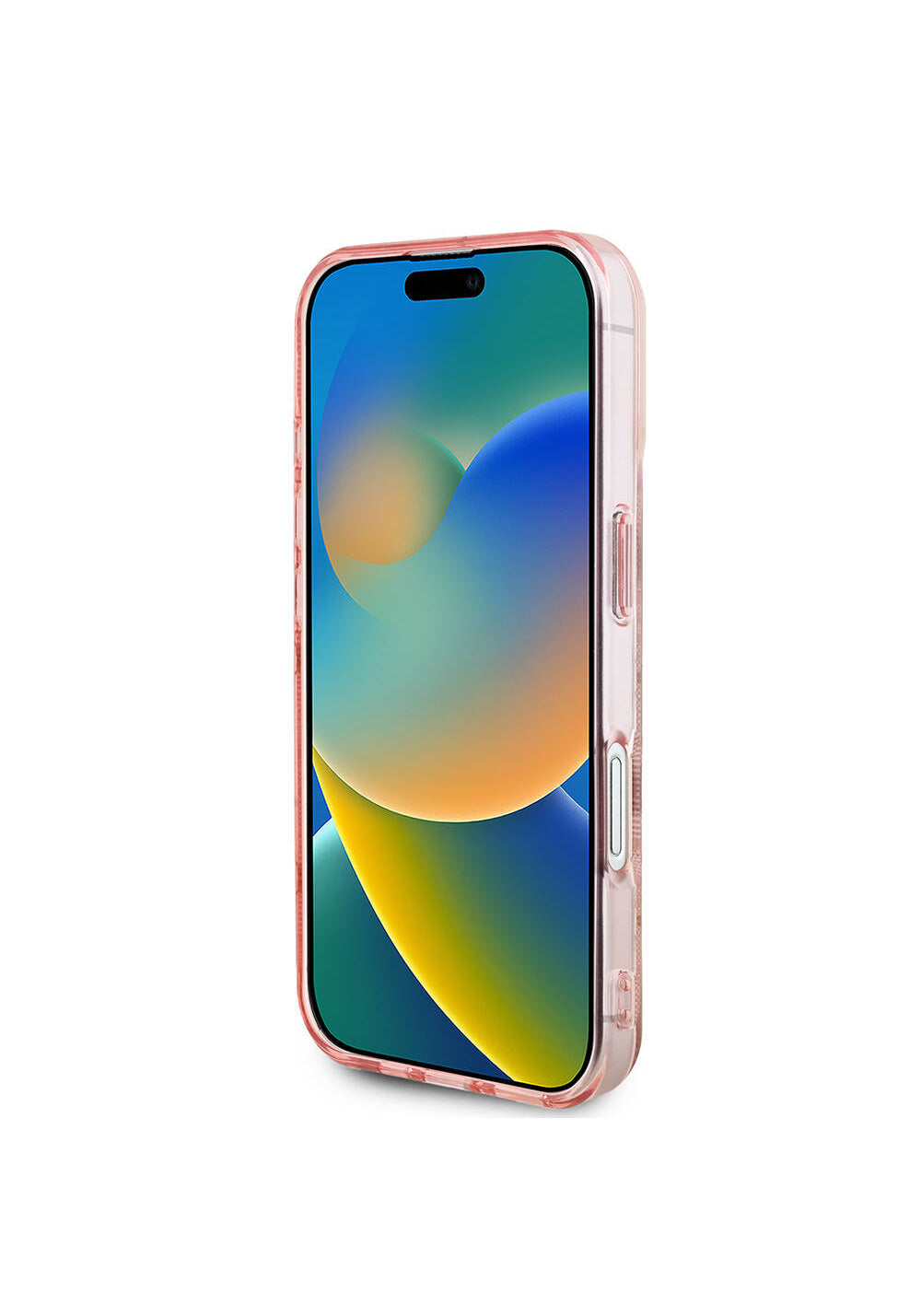 Apple iPhone 16 Kılıf Guess Orijinal Lisanslı Manyetik Şarj Uyumlu 4G Desenli IML Yazı Logolu Peony Kapak