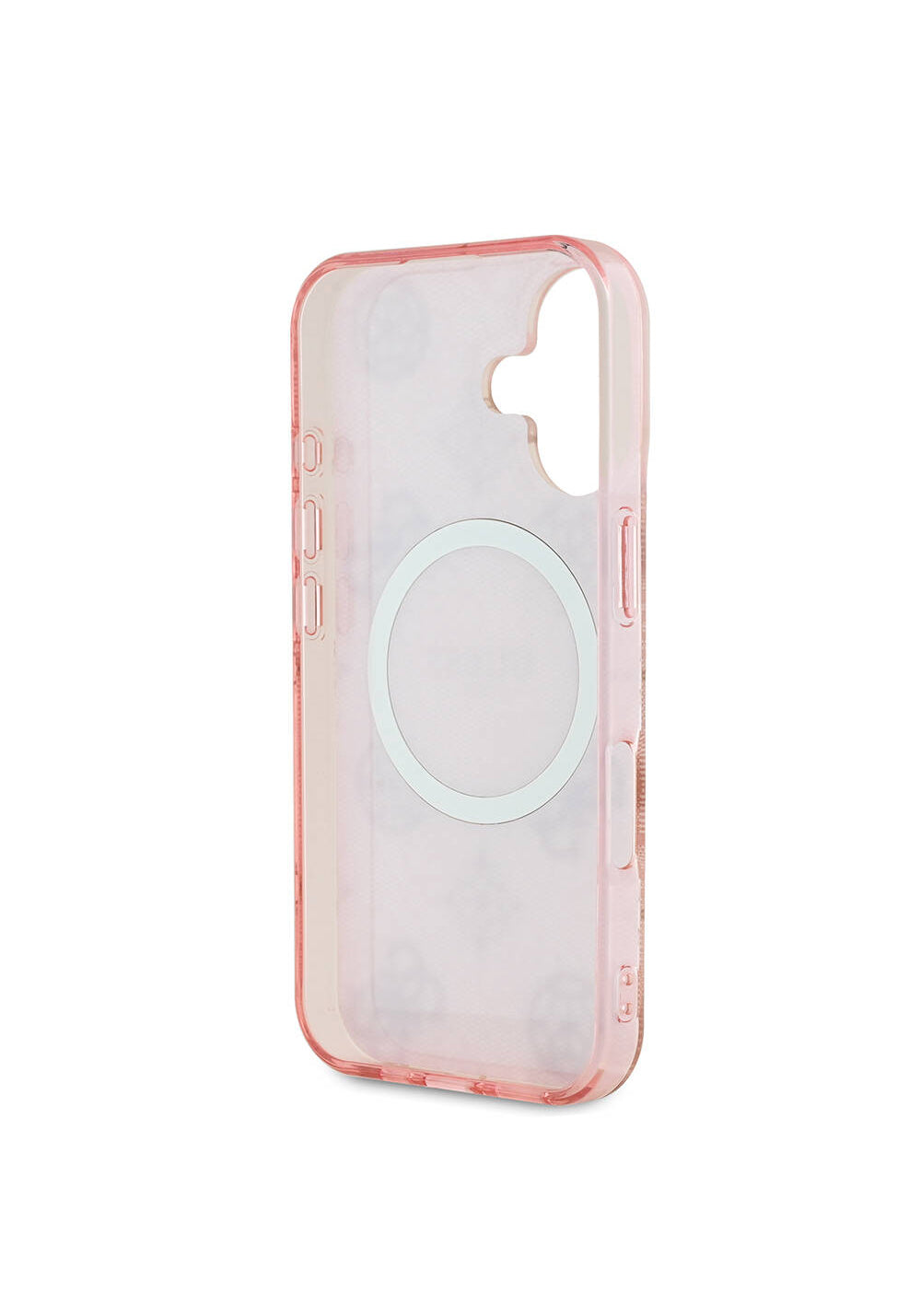 Apple iPhone 16 Plus Kılıf Guess Orijinal Lisanslı Manyetik Şarj Uyumlu 4G Desenli IML Yazı Logolu Peony Kapak