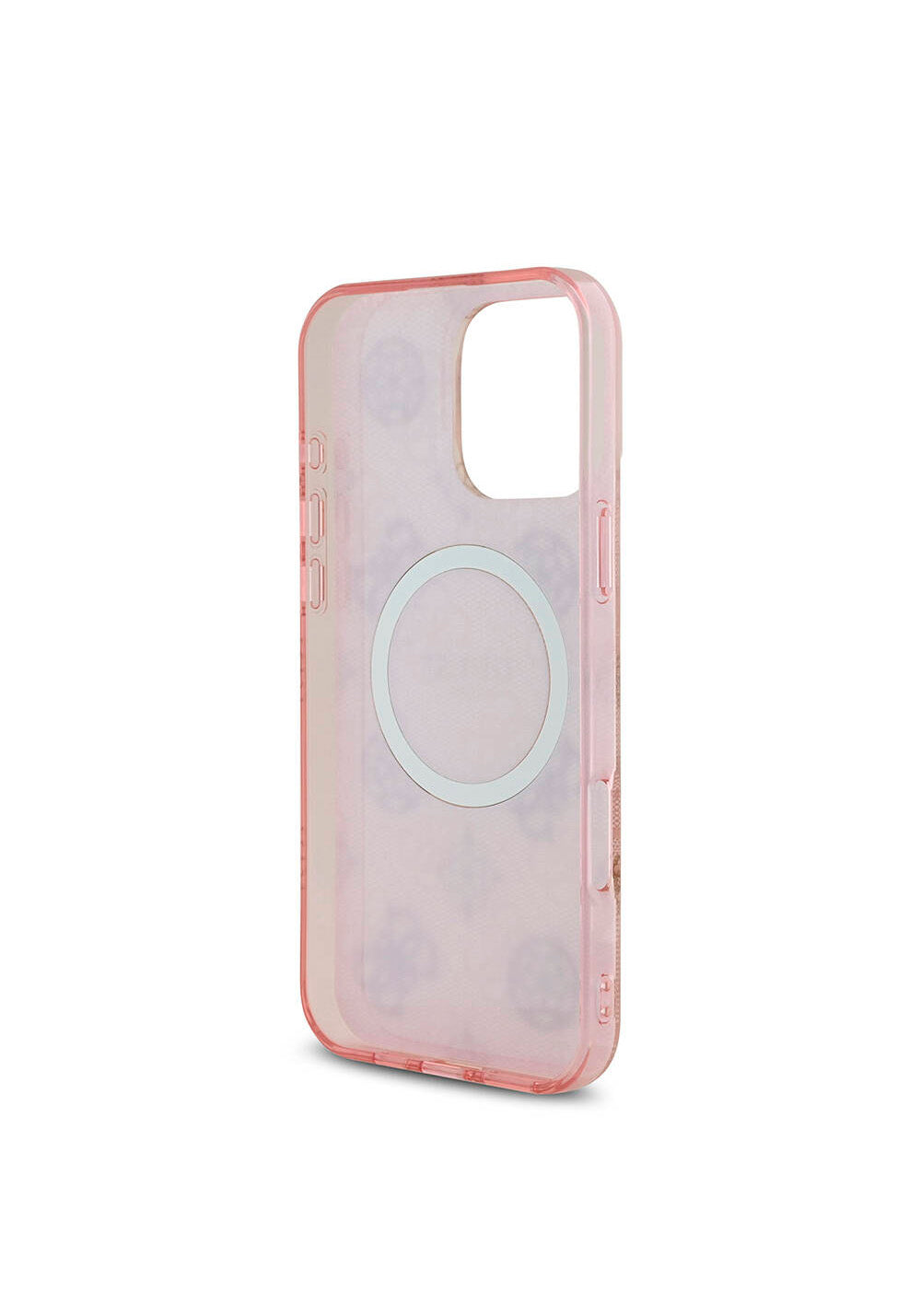 Apple iPhone 16 Pro Max Kılıf Guess Orijinal Lisanslı Manyetik Şarj Uyumlu IML Peony ve 4G Desenli Klasik Logolu Kapak