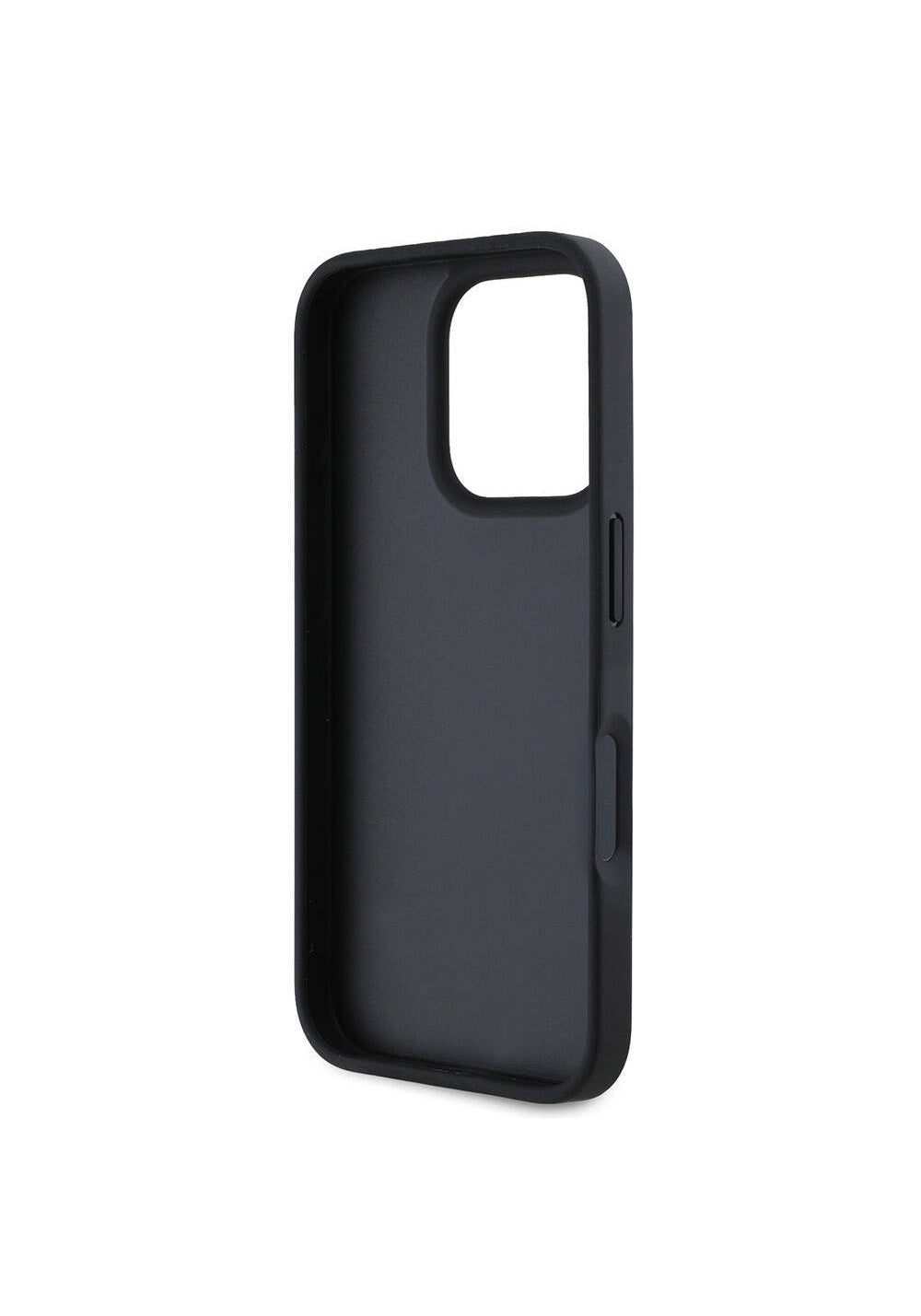 Apple iPhone 16 Pro Kılıf Karl Lagerfeld Orijinal Lisanslı Kartlıklı Monogram Sıcak Damgalı Elongated Logo Kapak