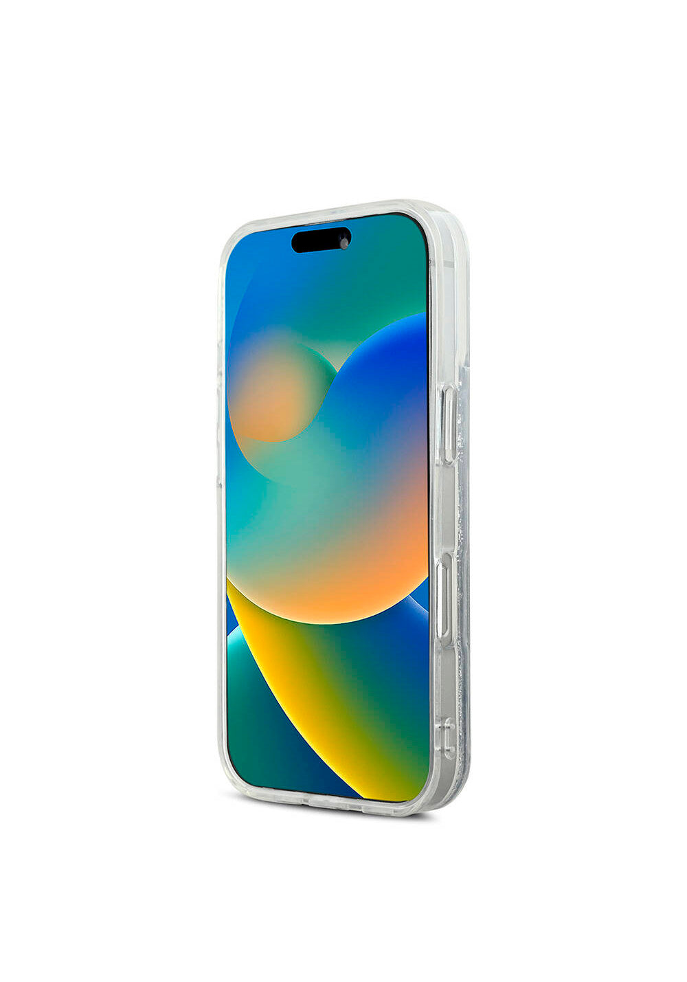 Apple iPhone 16 Pro Max Kılıf Karl Lagerfeld Orijinal Lisanslı Manyetik Şarj Uyumlu Sıvılı Simli KC Heads Kapak