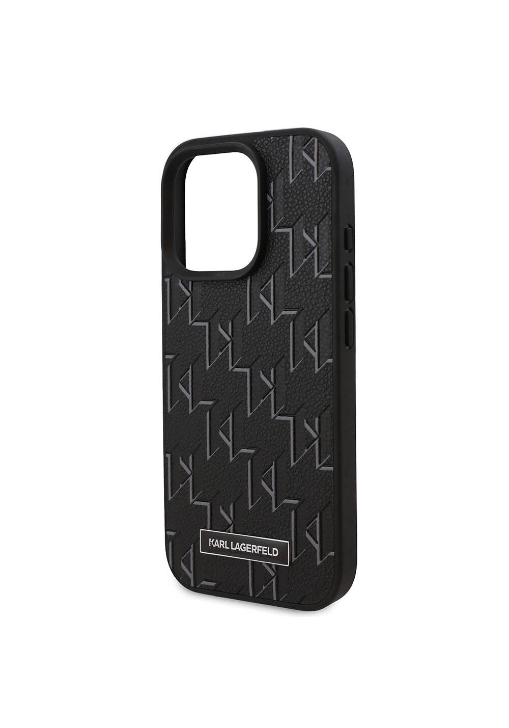Apple iPhone 16 Pro Kılıf Karl Lagerfeld Orijinal Lisanslı Manyetik Şarj Uyumlu KL Yazılı Hot Stamp Kapak