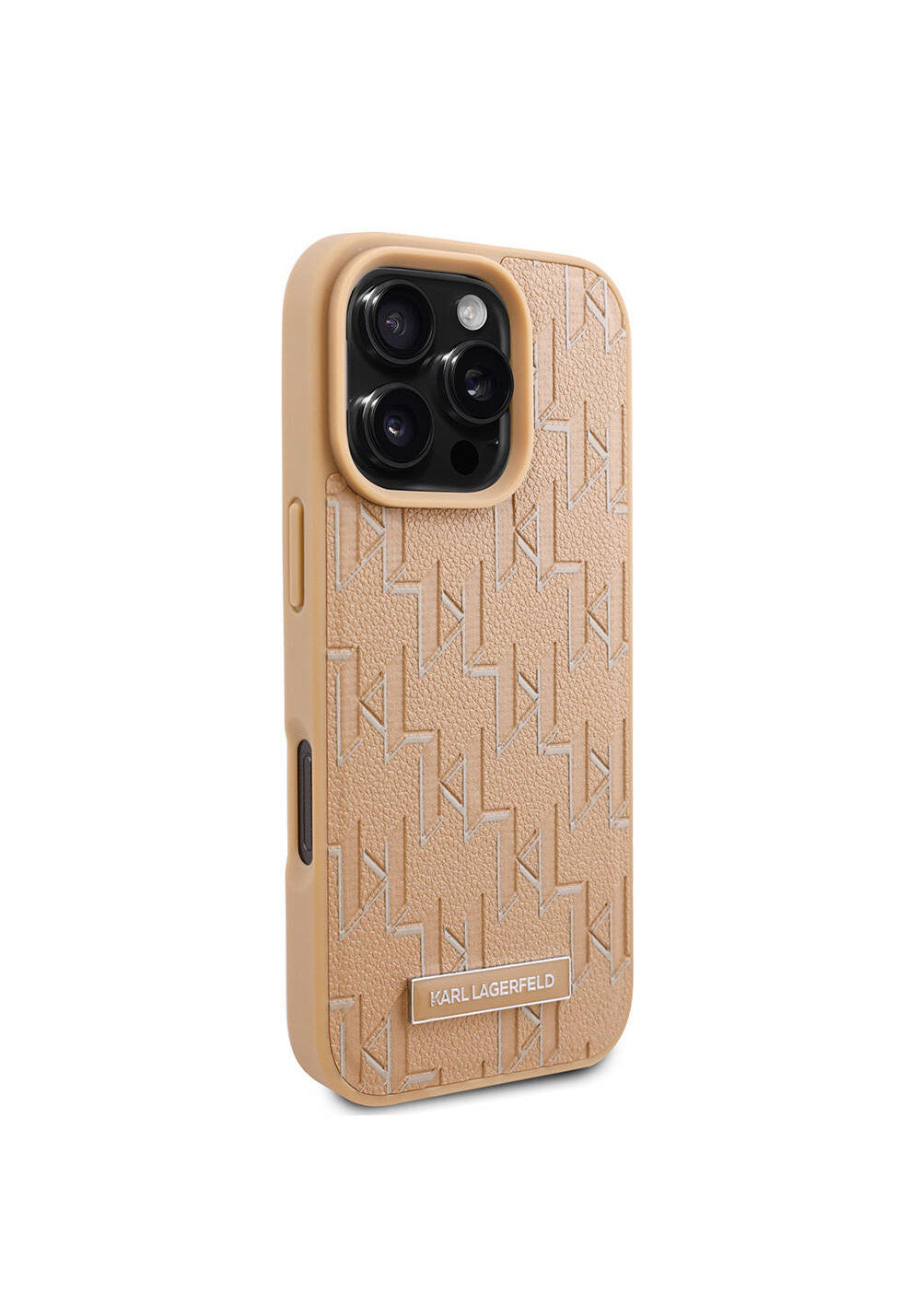 Apple iPhone 16 Pro Kılıf Karl Lagerfeld Orijinal Lisanslı Manyetik Şarj Uyumlu KL Yazılı Hot Stamp Kapak