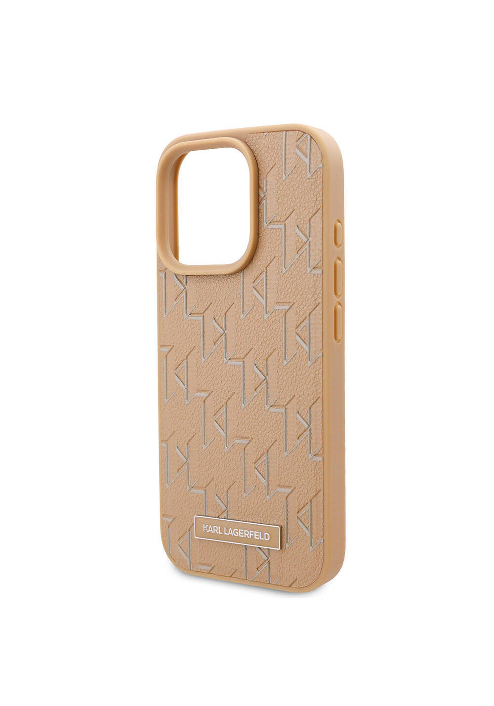 Apple iPhone 16 Pro Kılıf Karl Lagerfeld Orijinal Lisanslı Manyetik Şarj Uyumlu KL Yazılı Hot Stamp Kapak