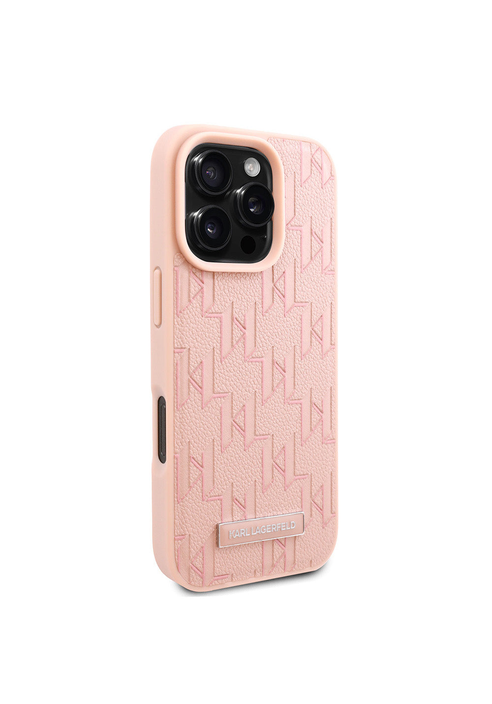 Apple iPhone 16 Pro Kılıf Karl Lagerfeld Orijinal Lisanslı Manyetik Şarj Uyumlu KL Yazılı Hot Stamp Kapak