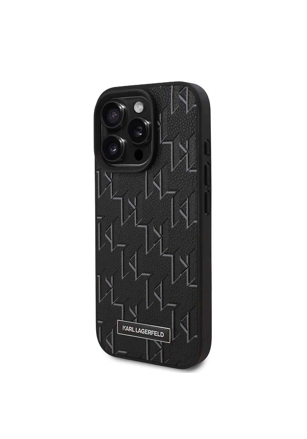 Apple iPhone 16 Pro Max Kılıf Karl Lagerfeld Orijinal Lisanslı Manyetik Şarj Uyumlu KL Yazılı Hot Stamp Kapak