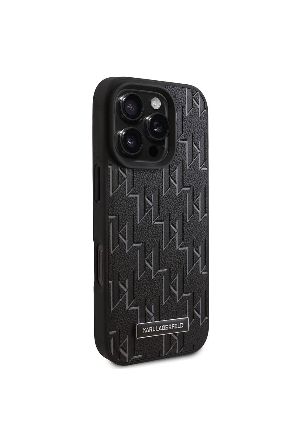 Apple iPhone 16 Pro Max Kılıf Karl Lagerfeld Orijinal Lisanslı Manyetik Şarj Uyumlu KL Yazılı Hot Stamp Kapak