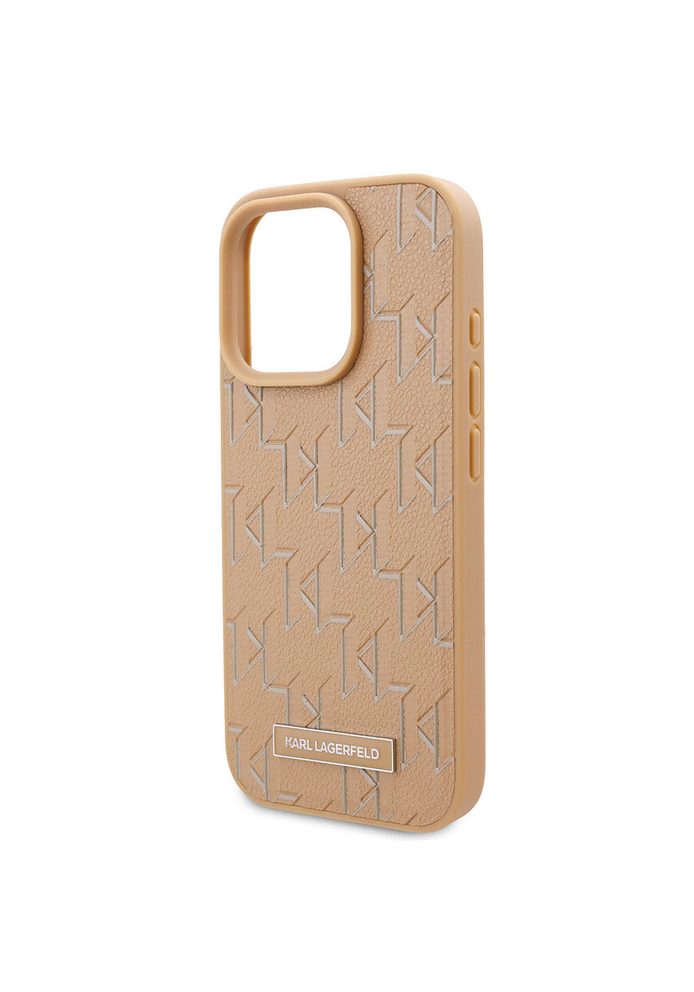 Apple iPhone 16 Pro Max Kılıf Karl Lagerfeld Orijinal Lisanslı Manyetik Şarj Uyumlu KL Yazılı Hot Stamp Kapak