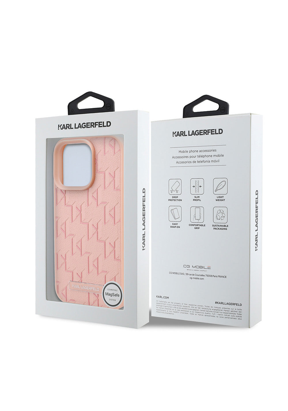 Apple iPhone 16 Pro Max Kılıf Karl Lagerfeld Orijinal Lisanslı Manyetik Şarj Uyumlu KL Yazılı Hot Stamp Kapak