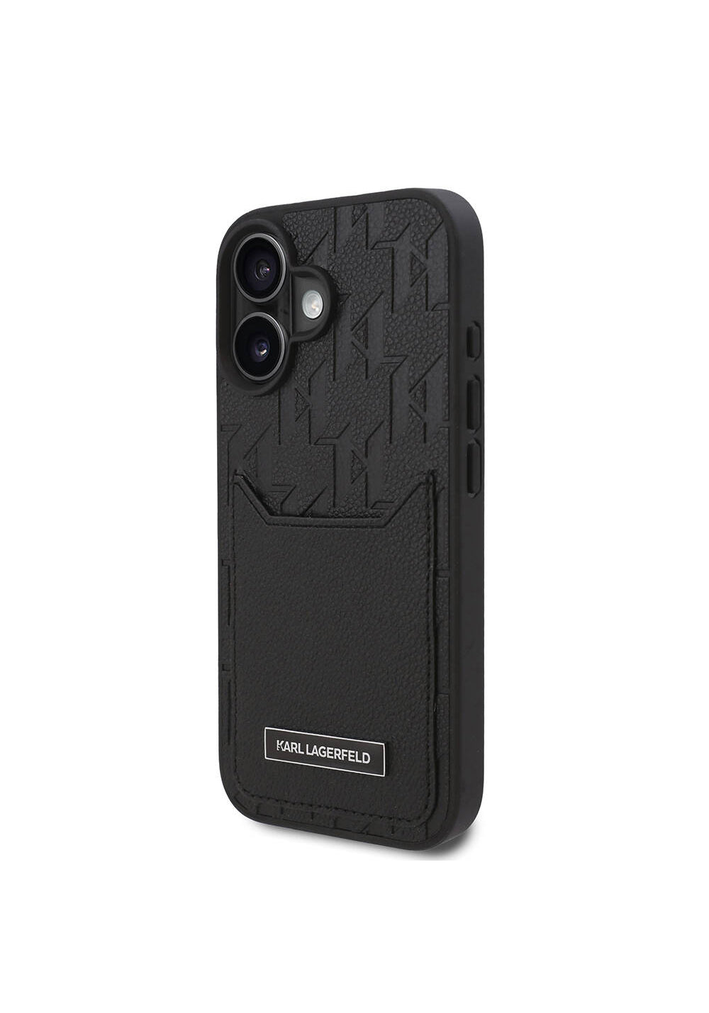 Apple iPhone 16 Kılıf Karl Lagerfeld Orijinal Lisanslı Kartlıklı Cardslot Monogram Kapak