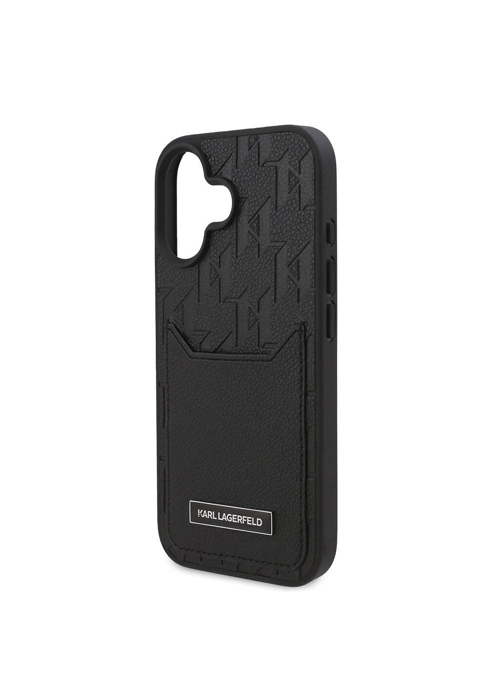 Apple iPhone 16 Kılıf Karl Lagerfeld Orijinal Lisanslı Kartlıklı Cardslot Monogram Kapak