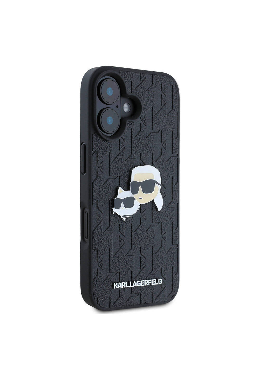 Apple iPhone 16 Plus Kılıf Karl Lagerfeld Orijinal Lisanslı K&C Heads Monogram Pin Kapak