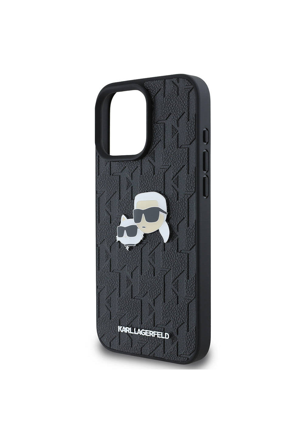 Apple iPhone 16 Pro Max Kılıf Karl Lagerfeld Orijinal Lisanslı K&C Heads Monogram Pin Kapak