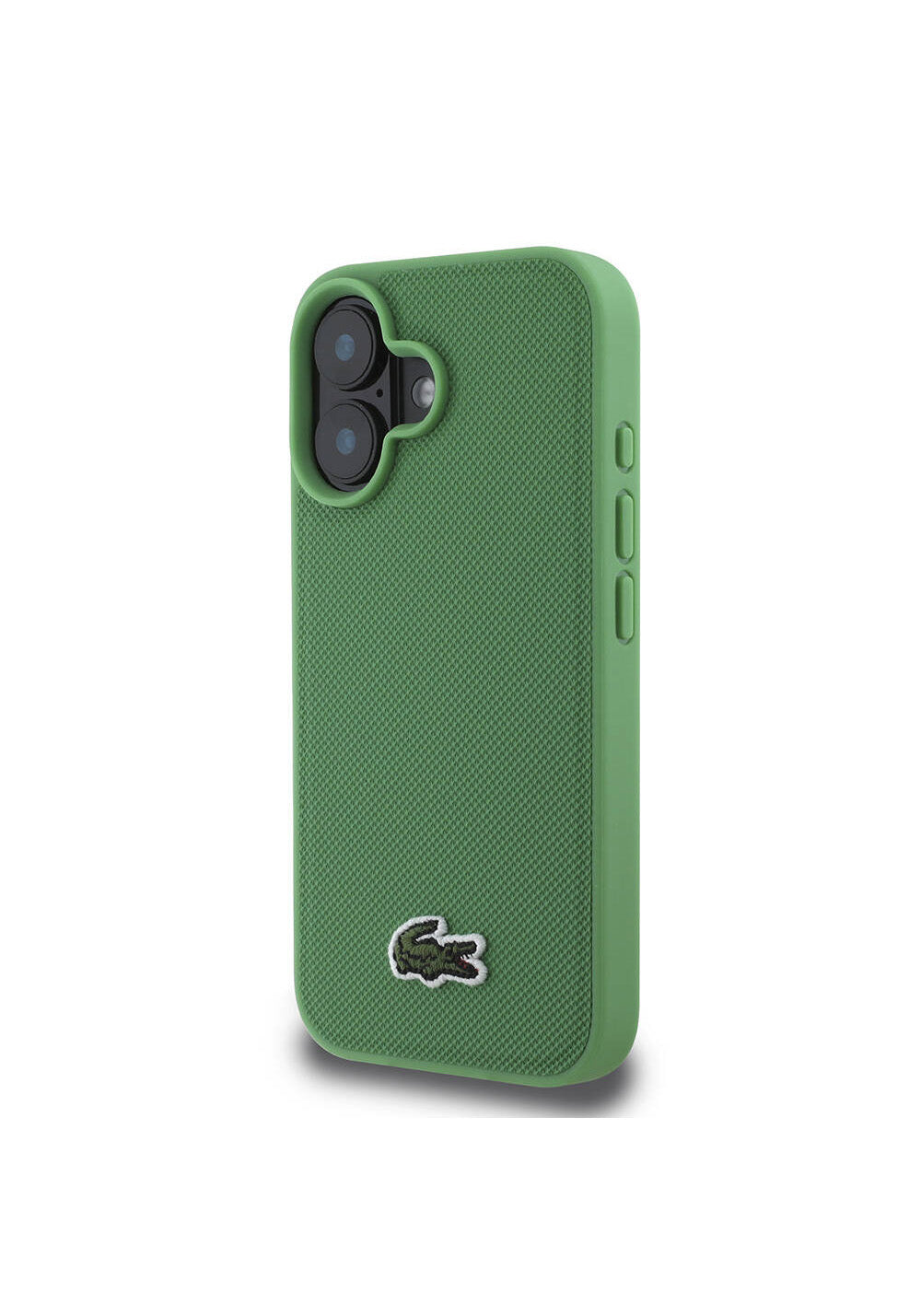 Apple iPhone 16 Kılıf Lacoste Orijinal Lisanslı PU Pike Desenli Arka Yüzey İkonik Timsah Dokuma Logolu Kapak