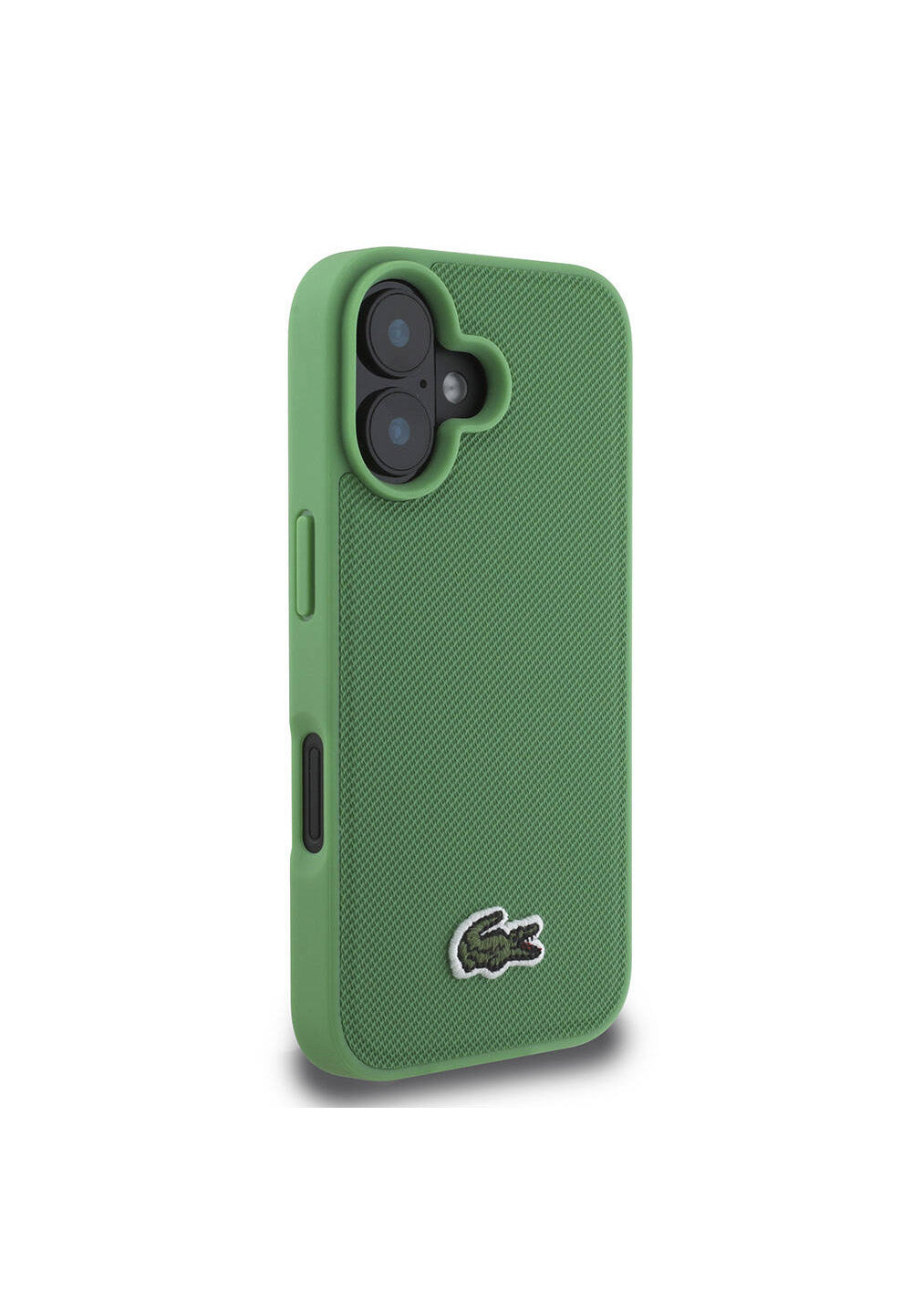 Apple iPhone 16 Kılıf Lacoste Orijinal Lisanslı PU Pike Desenli Arka Yüzey İkonik Timsah Dokuma Logolu Kapak