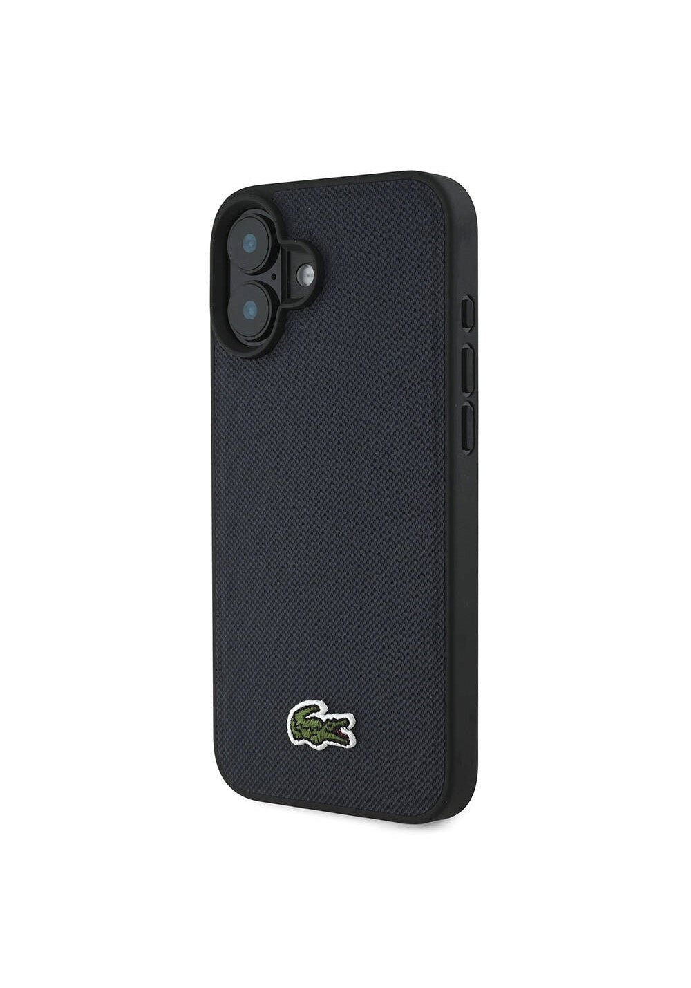 Apple iPhone 16 Kılıf Lacoste Orijinal Lisanslı PU Pike Desenli Arka Yüzey İkonik Timsah Dokuma Logolu Kapak