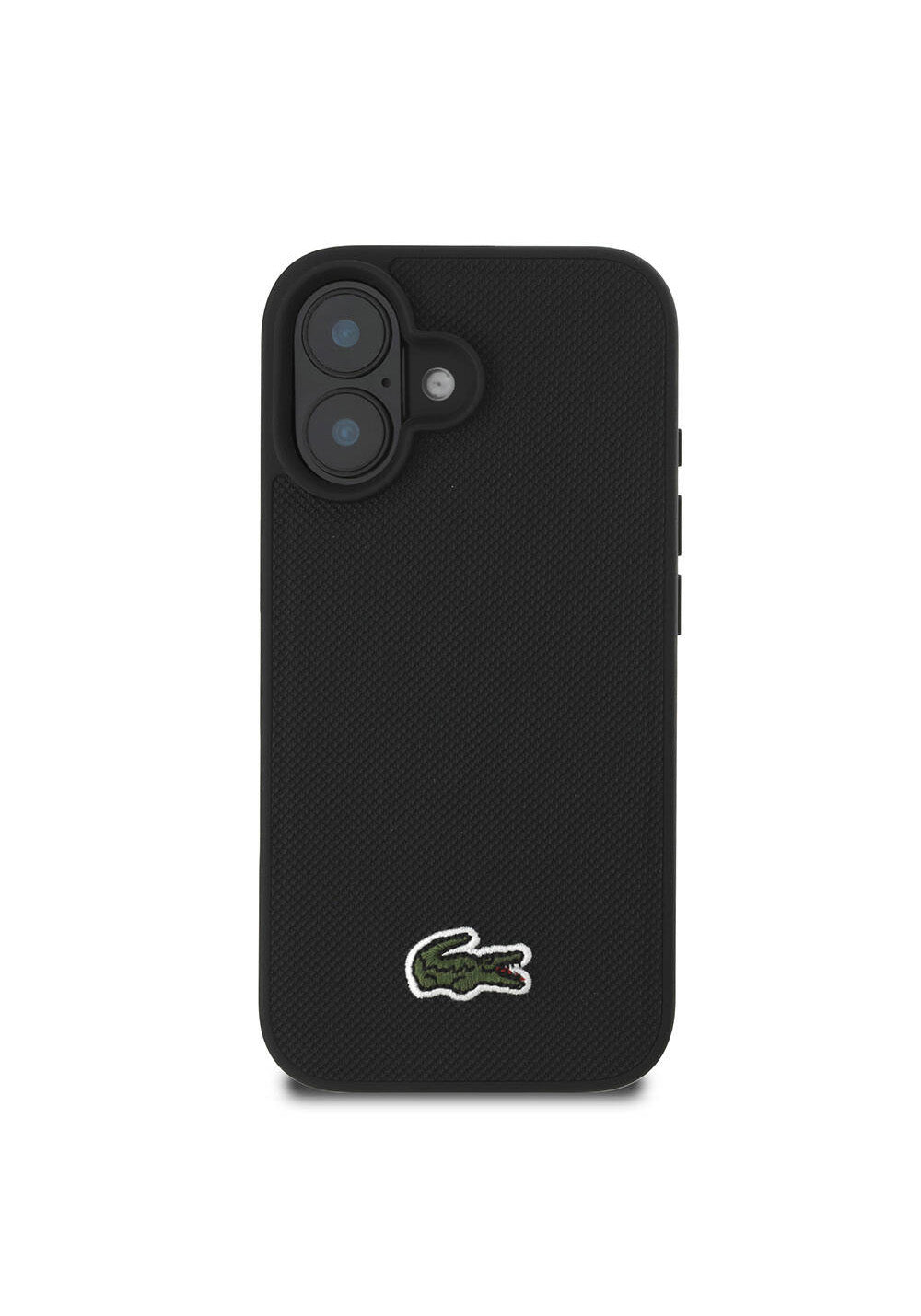 Apple iPhone 16 Kılıf Lacoste Orijinal Lisanslı PU Pike Desenli Arka Yüzey İkonik Timsah Dokuma Logolu Kapak