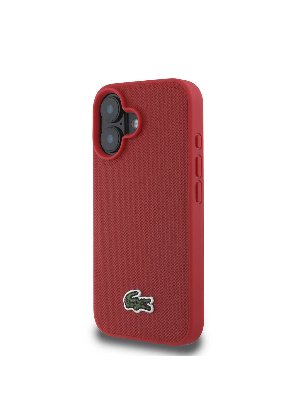 Apple iPhone 16 Kılıf Lacoste Orijinal Lisanslı PU Pike Desenli Arka Yüzey İkonik Timsah Dokuma Logolu Kapak