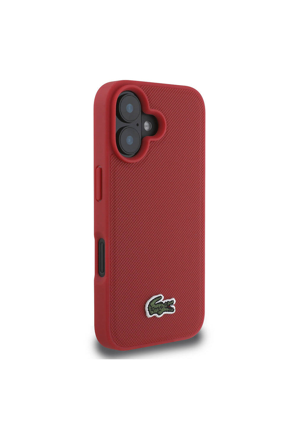 Apple iPhone 16 Kılıf Lacoste Orijinal Lisanslı PU Pike Desenli Arka Yüzey İkonik Timsah Dokuma Logolu Kapak