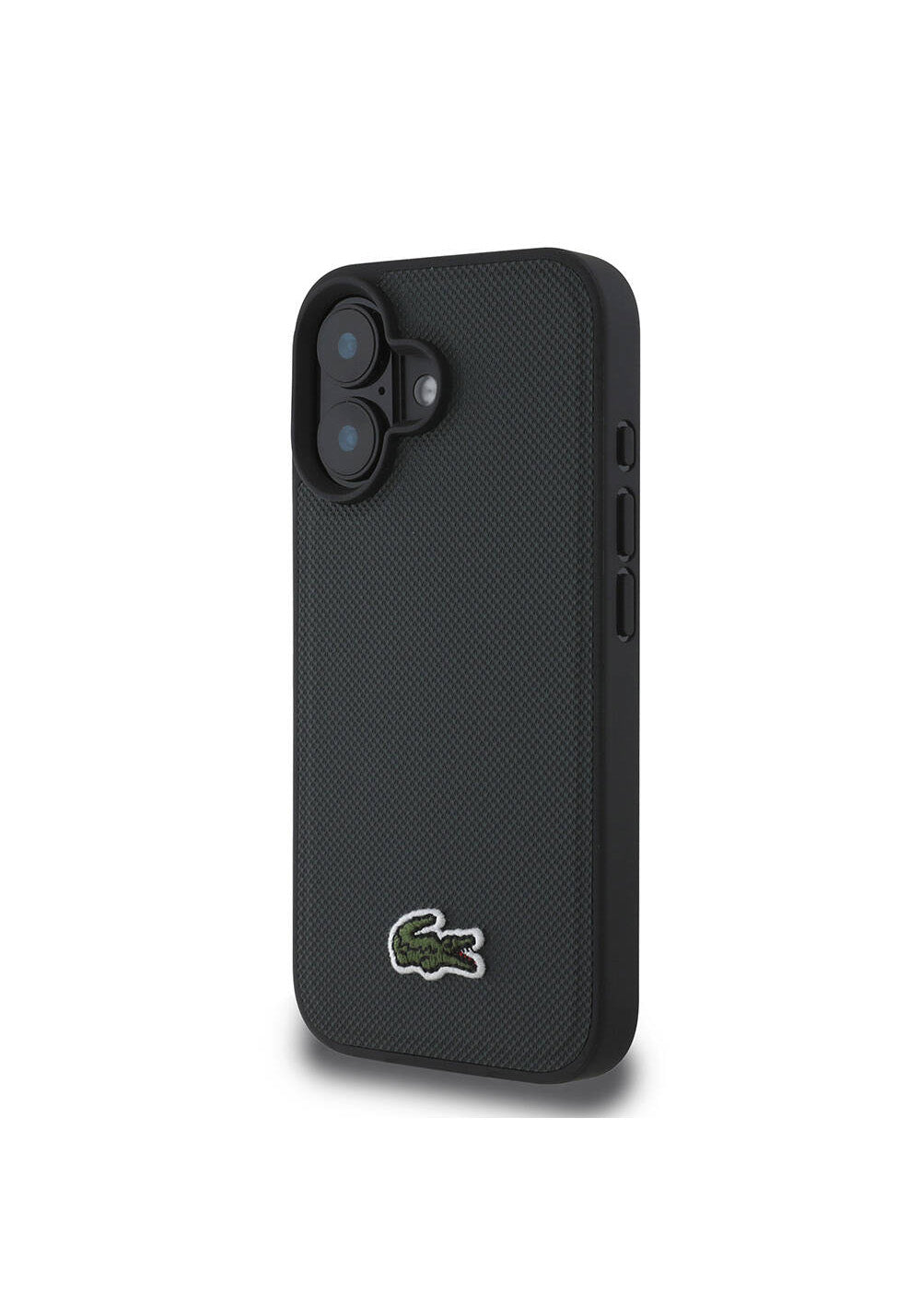 Apple iPhone 16 Kılıf Lacoste Orijinal Lisanslı PU Pike Desenli Arka Yüzey İkonik Timsah Dokuma Logolu Kapak