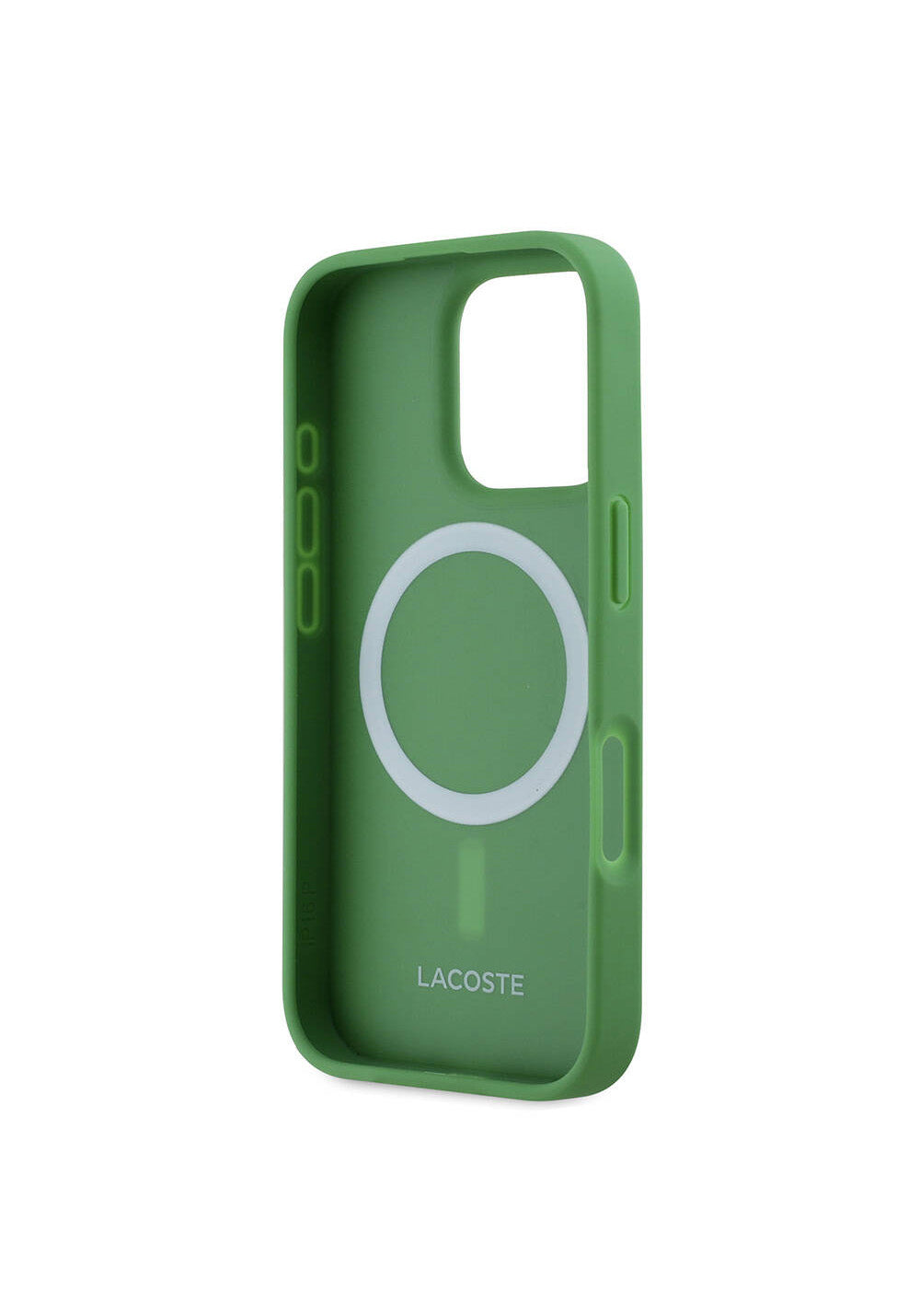 Apple iPhone 16 Pro Kılıf Lacoste Orijinal Lisanslı PU Pike Desenli Arka Yüzey İkonik Timsah Dokuma Logolu Kapak